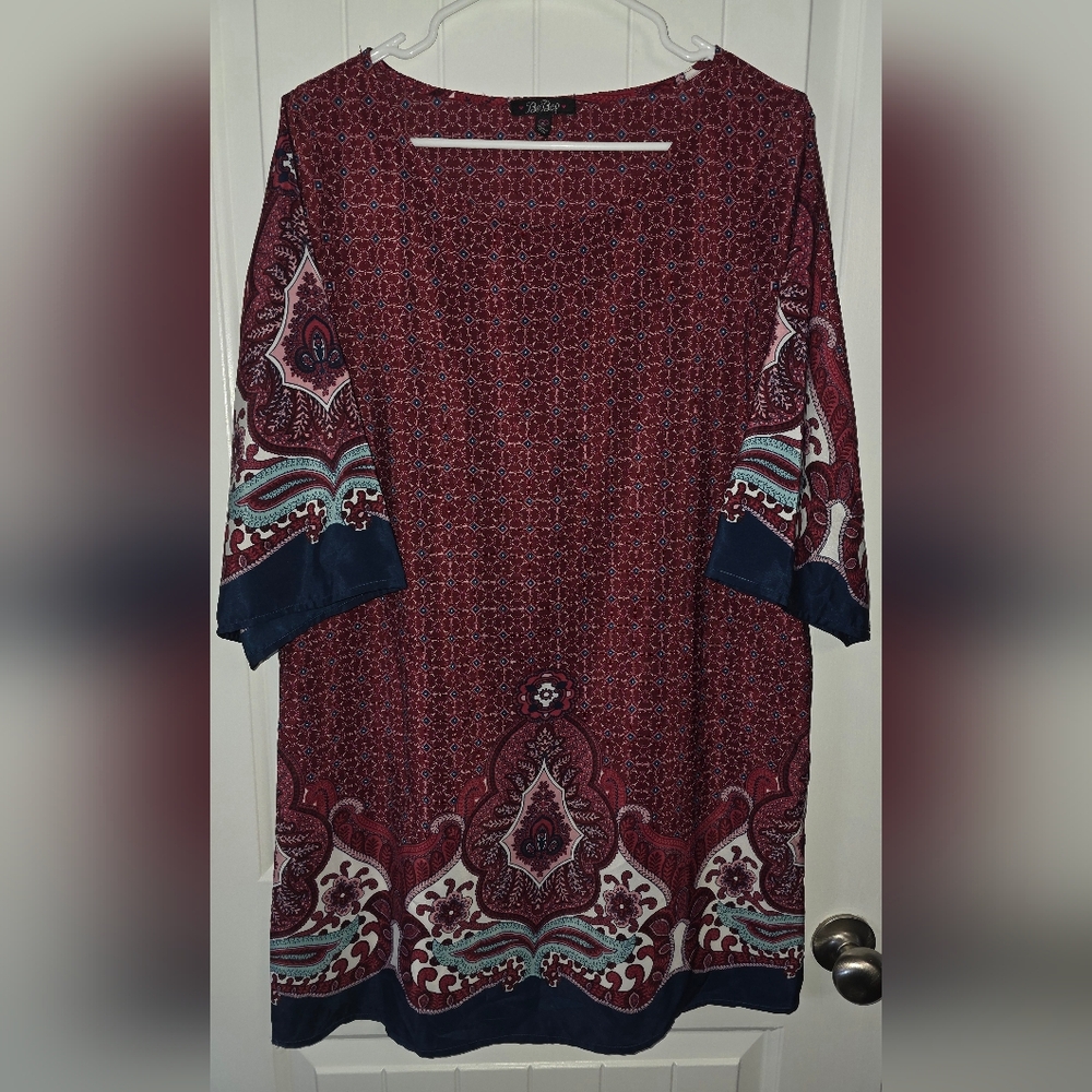 Bebop Paisley Dress With Bell Statement SleevesNWOT XL♥️